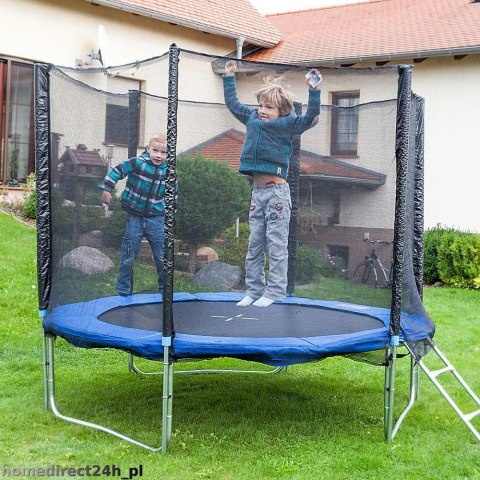 Velká zahradní trampolína 250 cm se sítí, krytem a žebříkem v sadě HD15434
